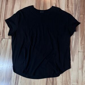 ATM Black Curved Hem Tee L
